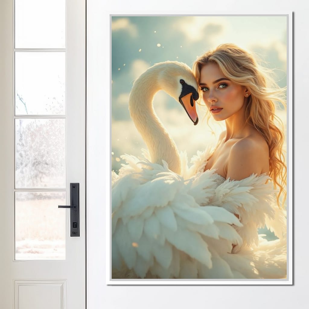 The Swan Maiden Canvas Wall Art