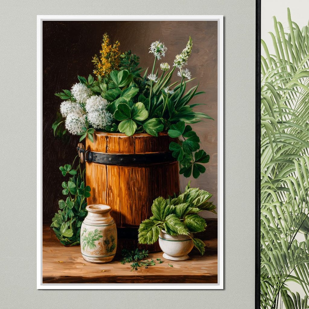 Clover With Herbs Canvas Wall Art