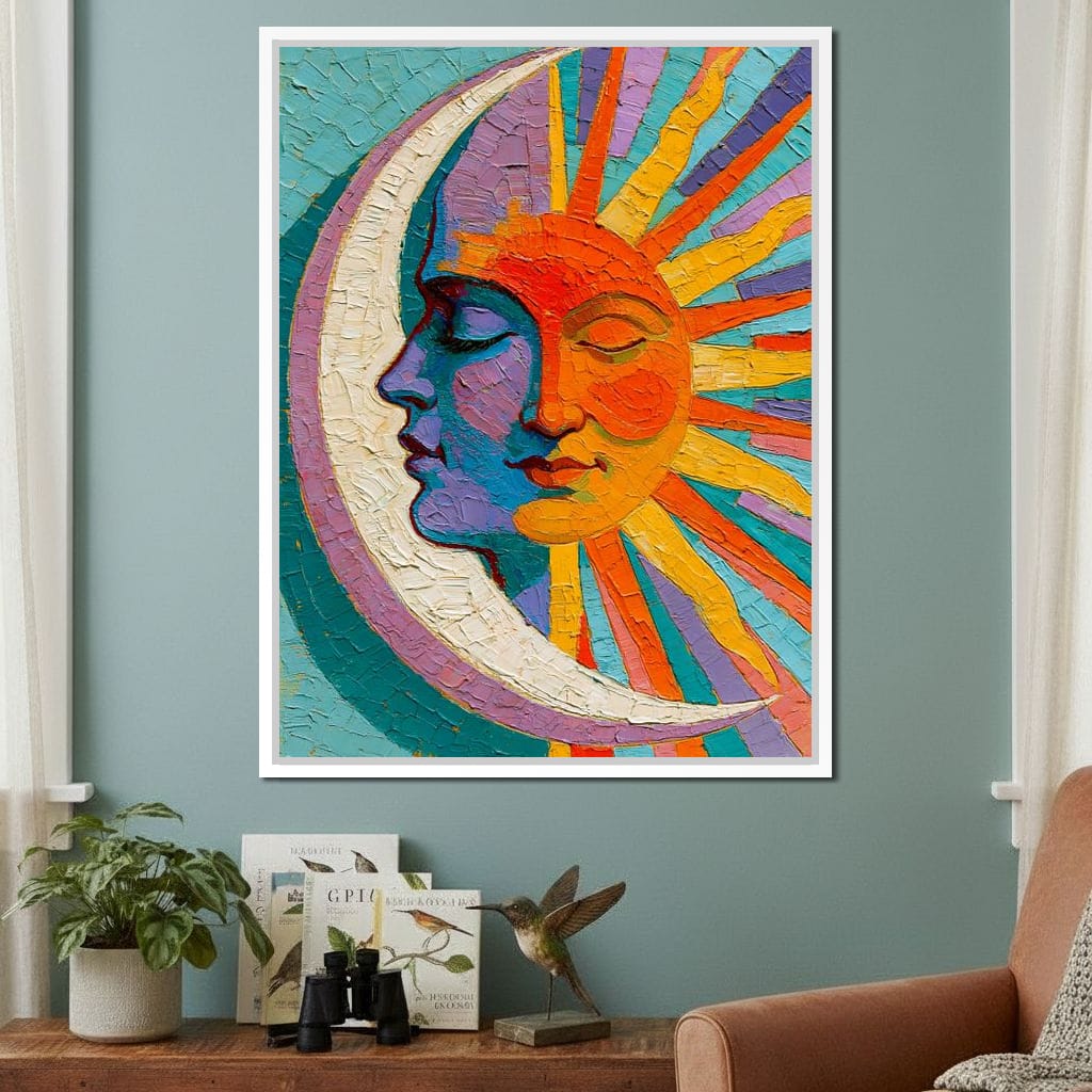 Celestial Union Of The Divided Day Canvas Wall Art