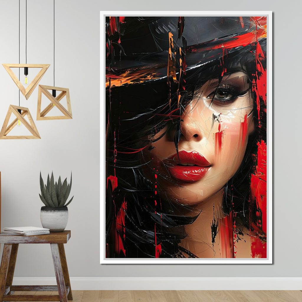 Sable Shroud of Passion Canvas Wall Art
