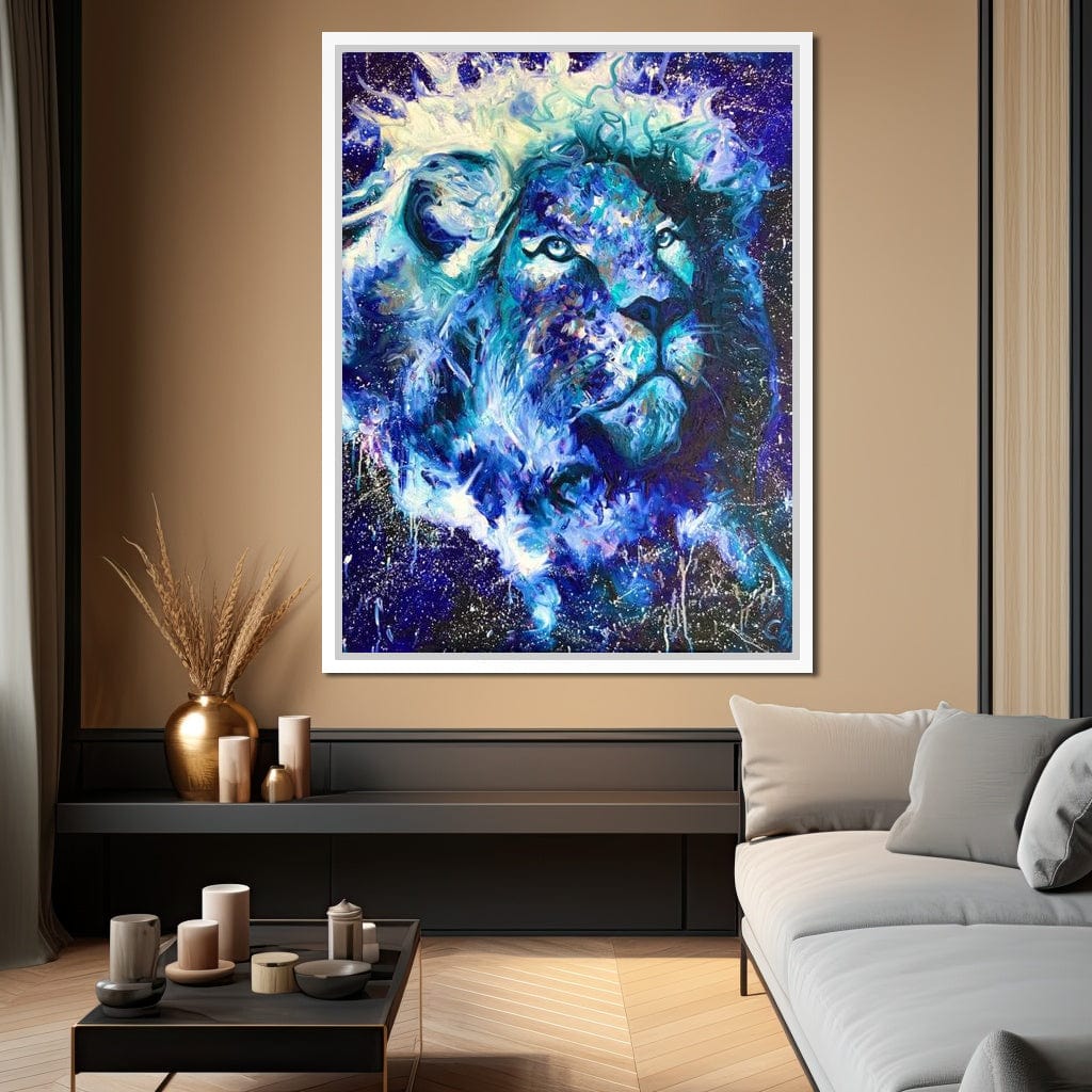 Astral Lion Canvas Wall Art
