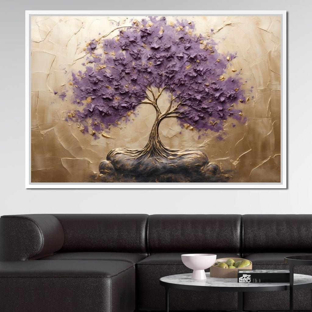 Golden Grove in Purple Hues Canvas Wall Art