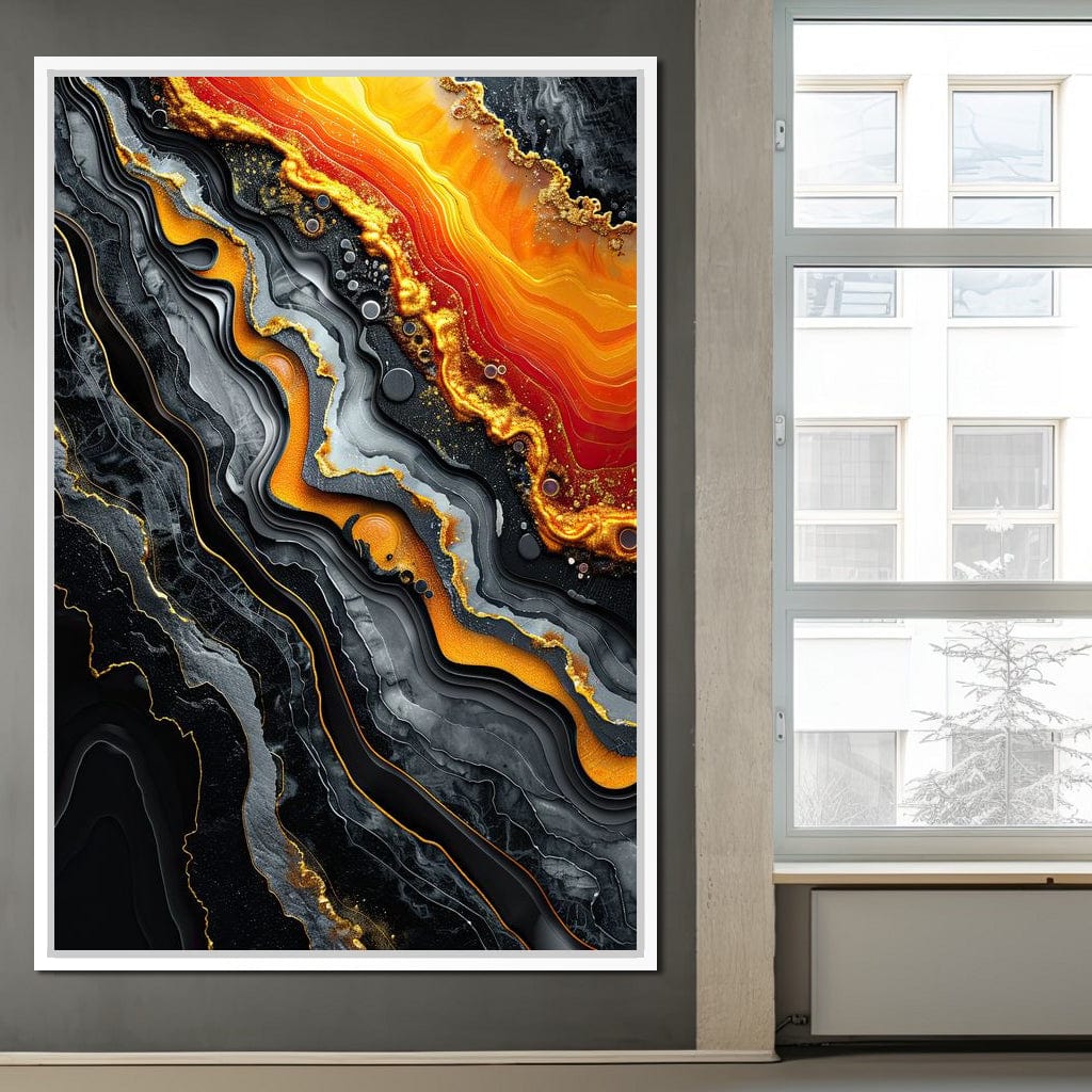 Magmatic Flux Convergence Canvas Wall Art