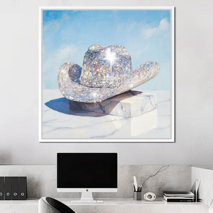 Glistening Cowboy Hat Canvas Wall Art