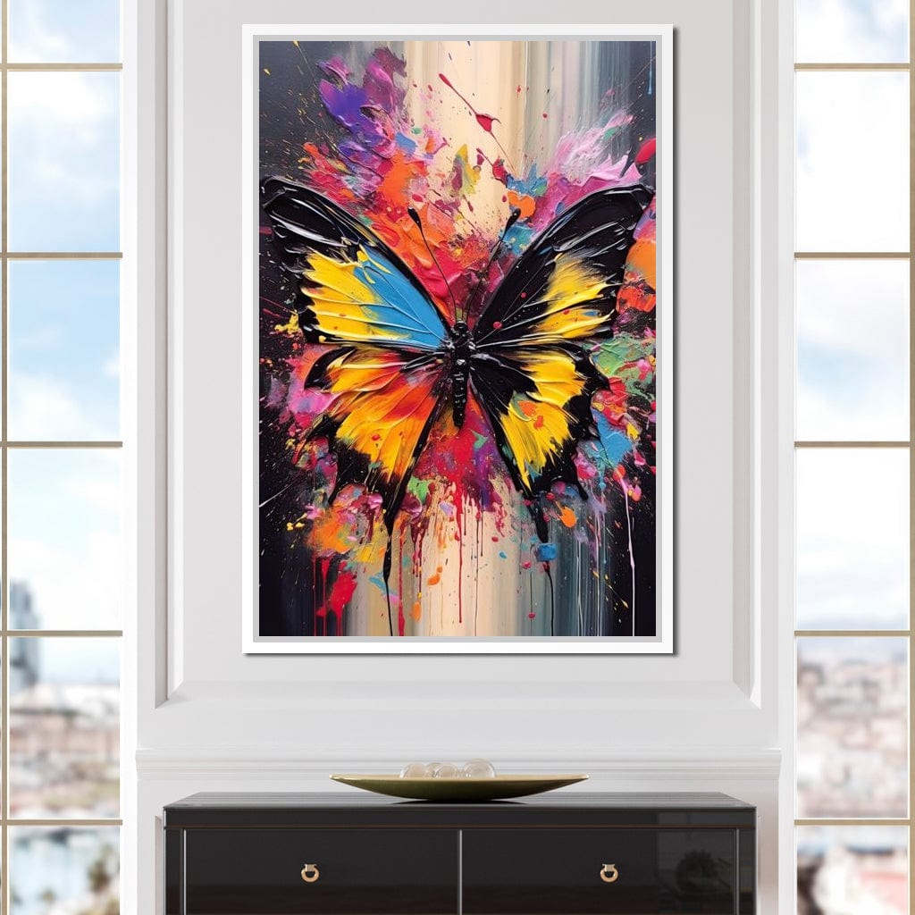 Technicolor Lepidoptera Canvas Wall Art