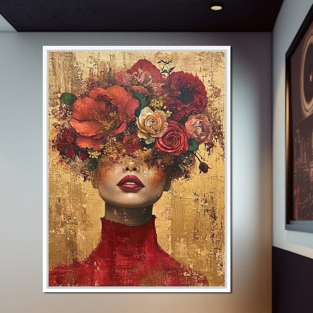 Blossom Crowned Silence Canvas Wall Art