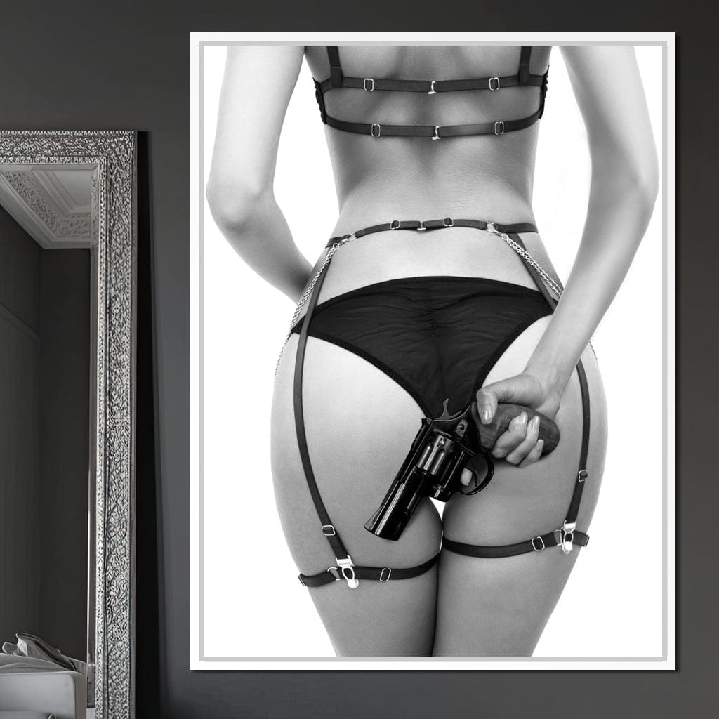 Gun Ass Canvas Wall Art