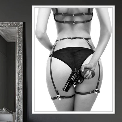 Gun Ass Canvas Wall Art