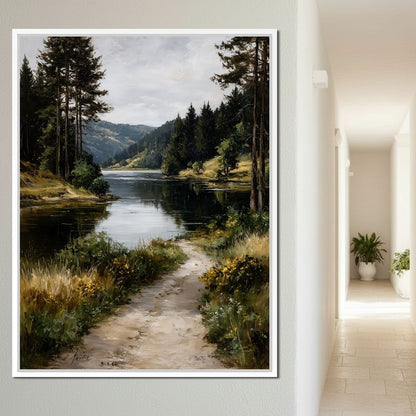 Pine Valley River Pathway Canvas Wall Art