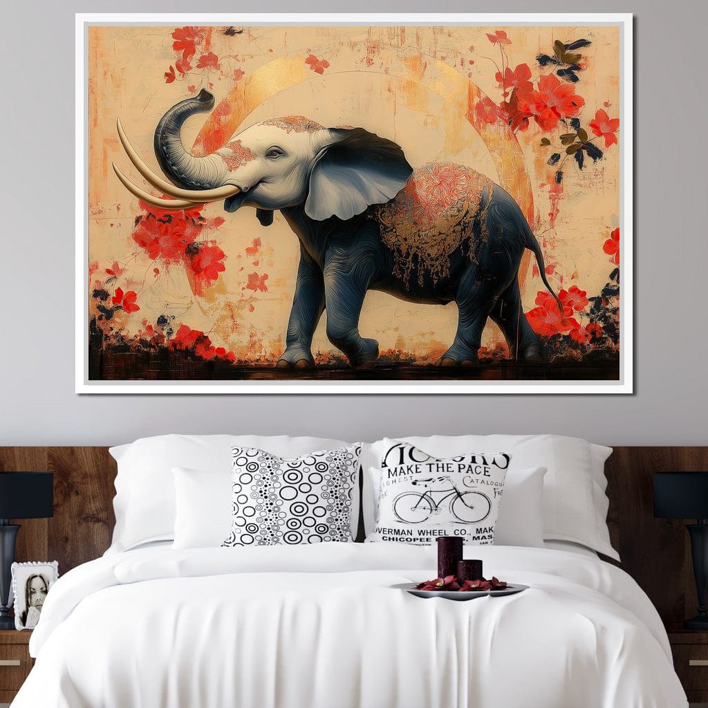 Elephant Radiant Elegance Canvas Wall Art