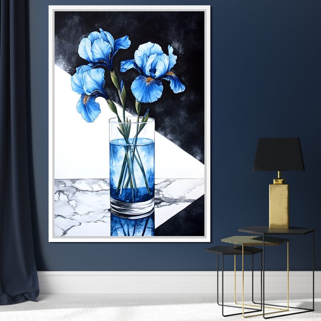 Iris Reflections in Glass Canvas Wall Art