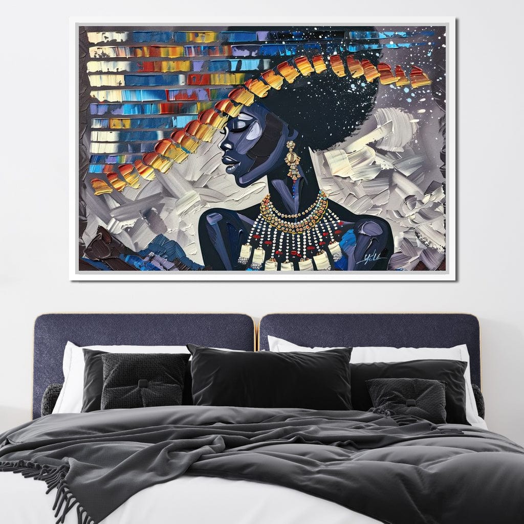 Starry Night Silhouette Canvas Wall Art