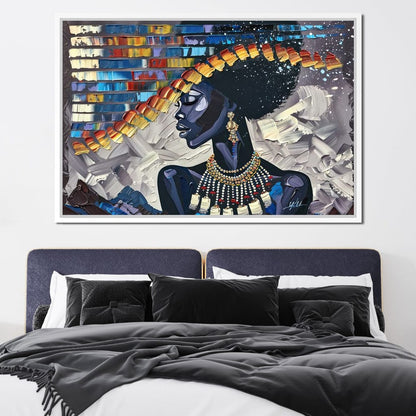 Starry Night Silhouette Canvas Wall Art