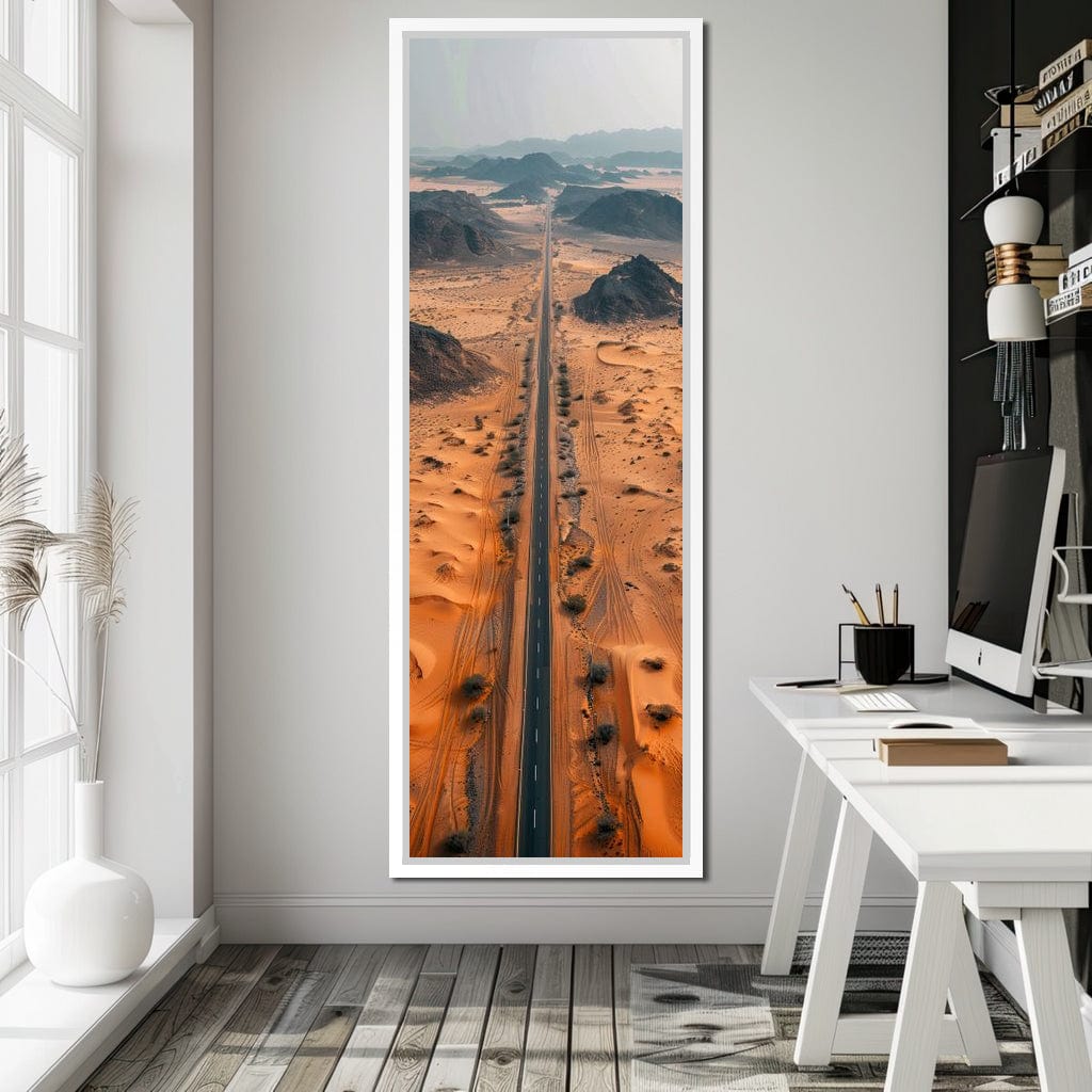 Desert Highway Serenity Canvas Wall Art