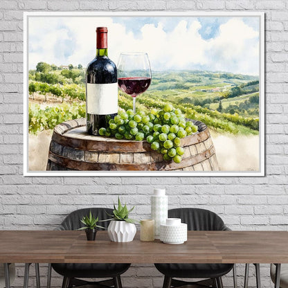 Vineyard Landscape Canvas Wall Art