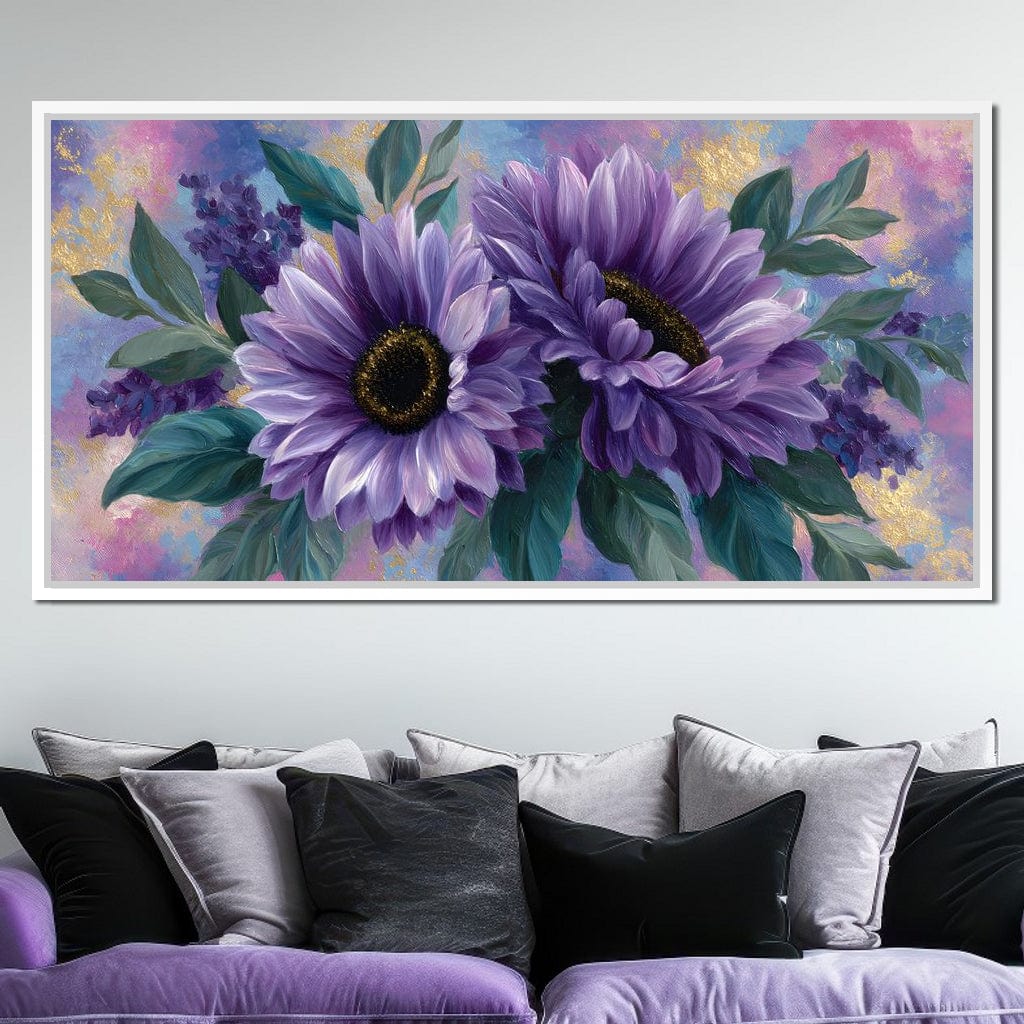 Lavender Blooms Radiance Canvas Wall Art