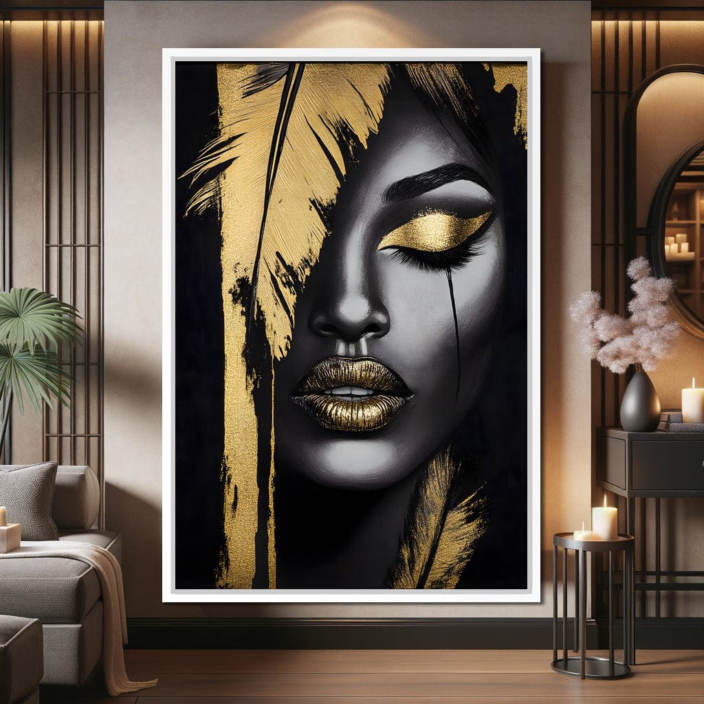 Golden Elegance Enigma Canvas Wall Art