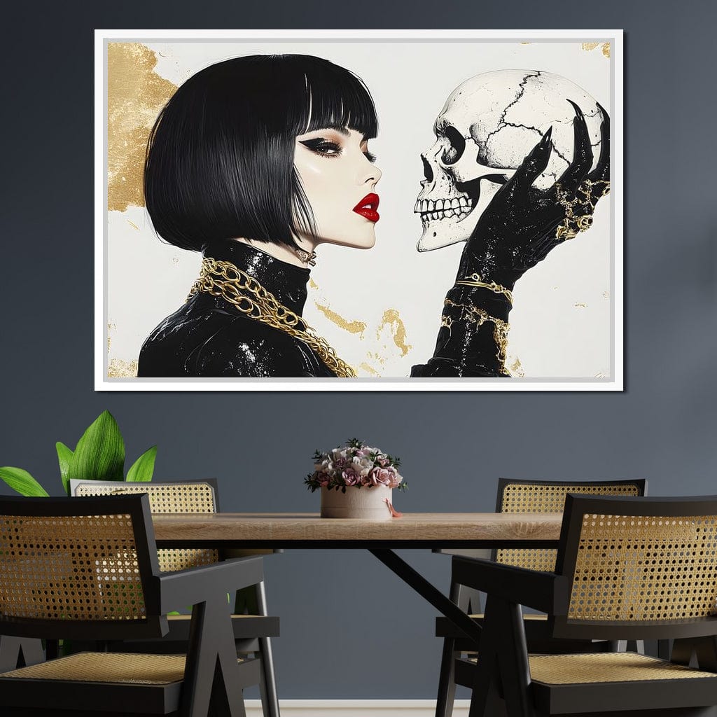 Eternal Bond Skull Canvas Wall Art