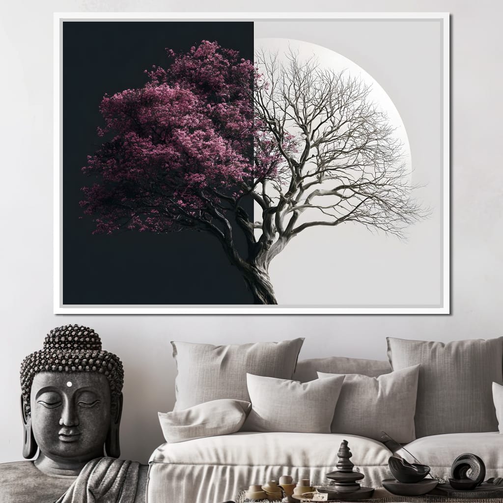Duality of a Shared Season Canvas Wall Art