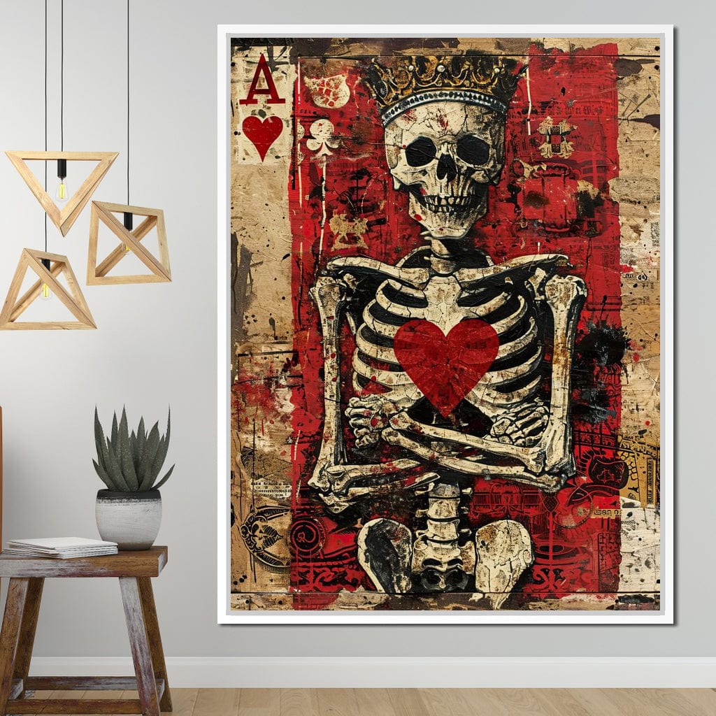 Romantic Skeleton 2 Canvas Wall Art