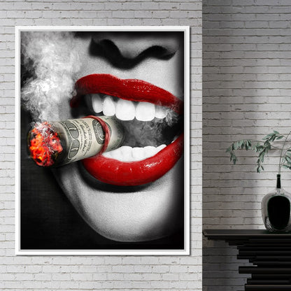 Money To Burn Canvas Wall Art
