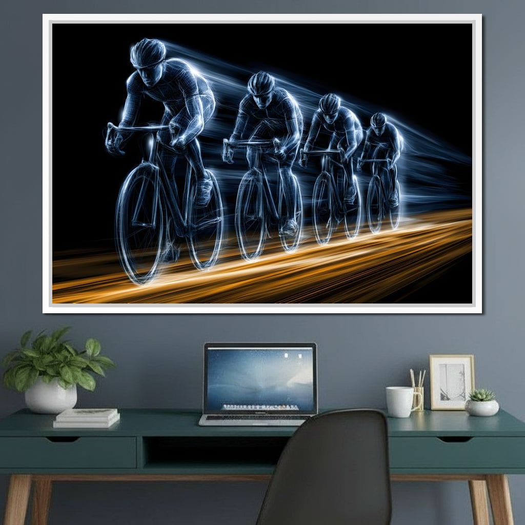 Kinetic Pulse of the Peloton Canvas Wall Art