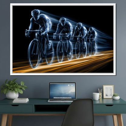 Kinetic Pulse of the Peloton Canvas Wall Art