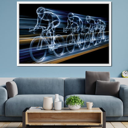 Velocity of the Wireframe Peloton Canvas Wall Art