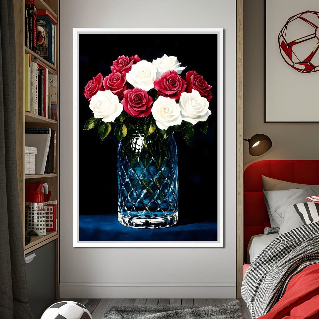 Velvet Petals Crystal Blooms Canvas Wall Art