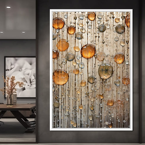 Droplet Hues Canvas Wall Art
