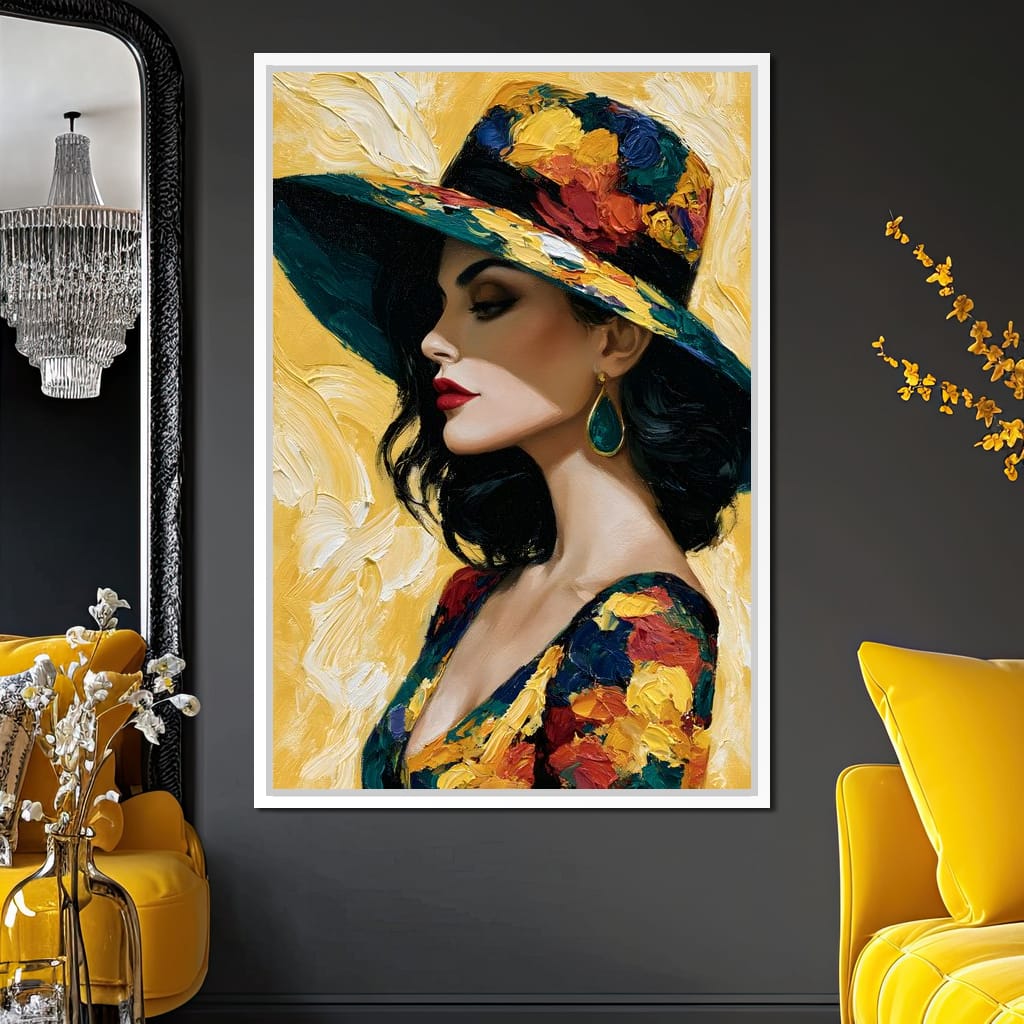 Golden Hour Couture Portrait Canvas Wall Art