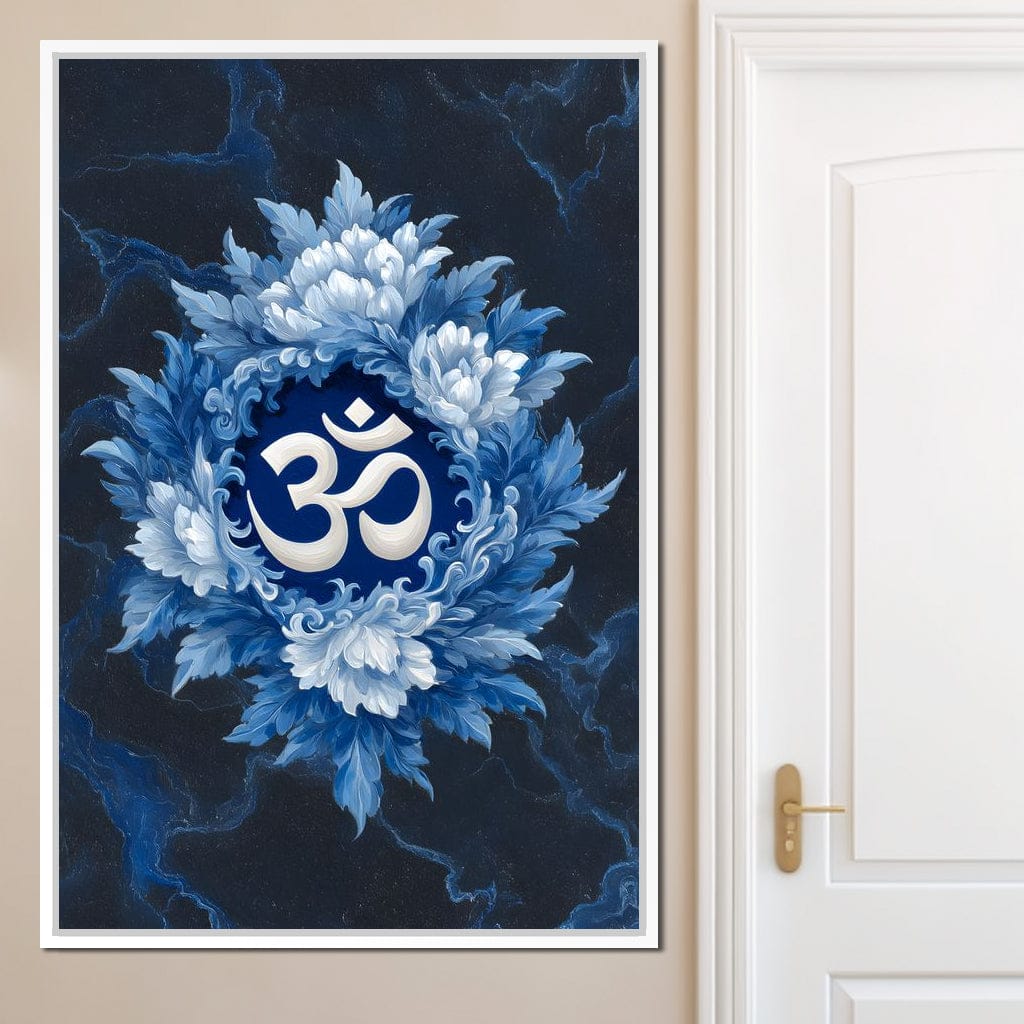Om Lotus Blossom Meditation Mark Canvas Wall Art