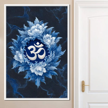 Om Lotus Blossom Meditation Mark Canvas Wall Art