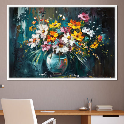 Bouquet of Wild Vibrance Canvas Wall Art