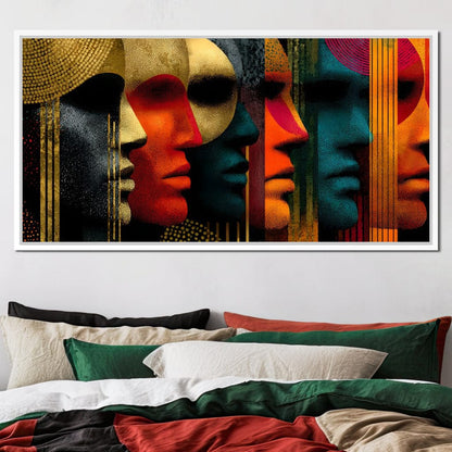 Faces of Colorful Reflections Canvas Wall Art
