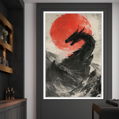 Sunrise Dragon Sovereignty Canvas Wall Art
