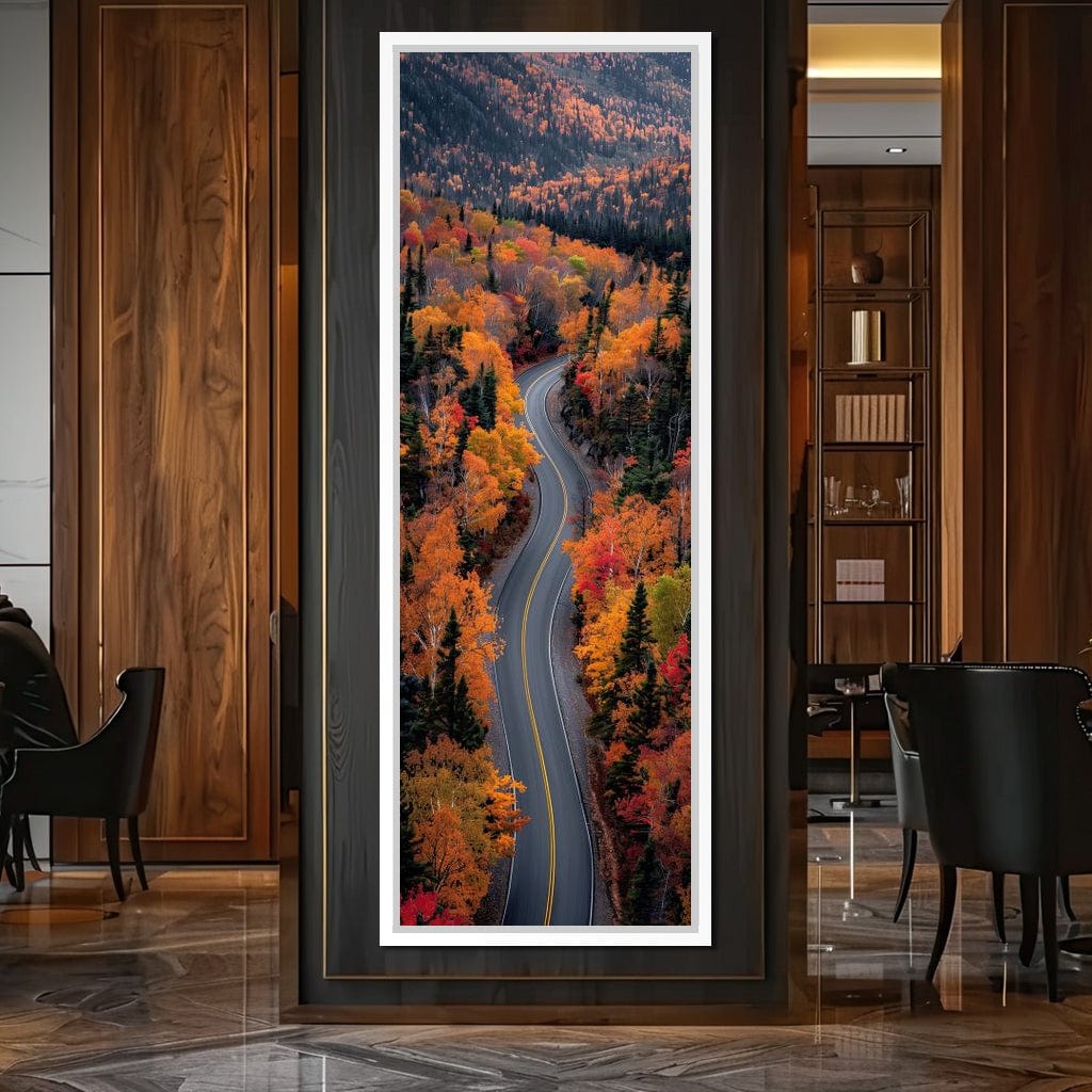 Autumn Road Canvas Wall Art