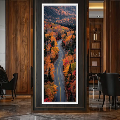 Autumn Road Canvas Wall Art