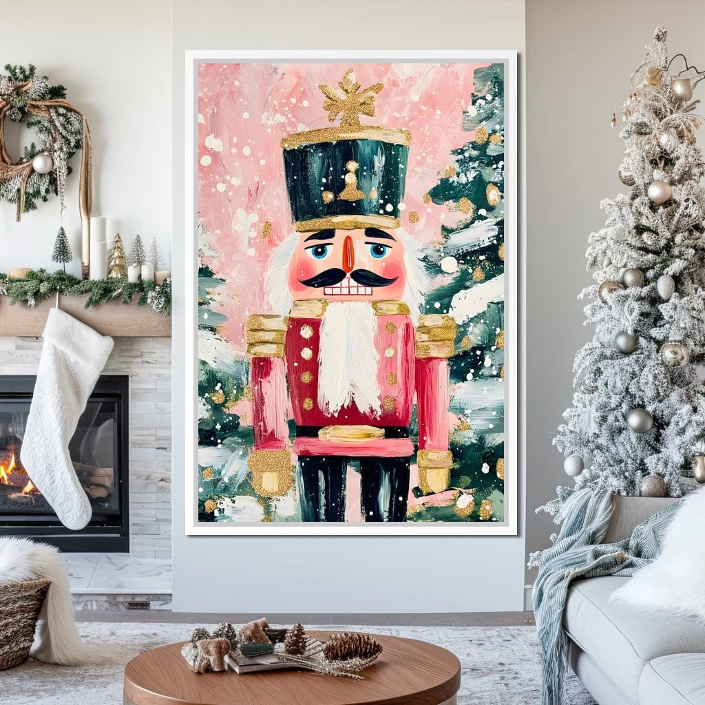Festive Nutcracker Snow Parade Canvas Wall Art