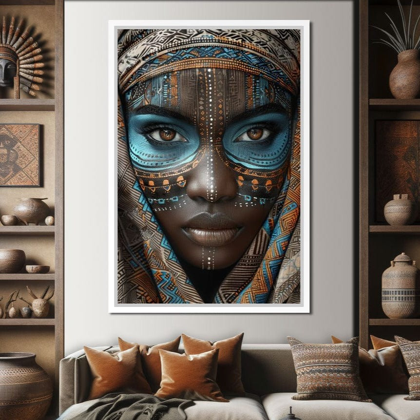 Tribal Beauty Unveiled Canvas Wall Art