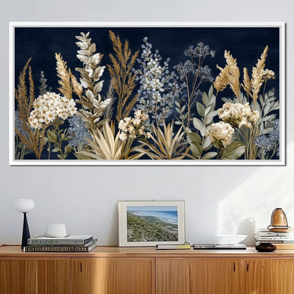 Midnight Botanical Bouquet Canvas Wall Art