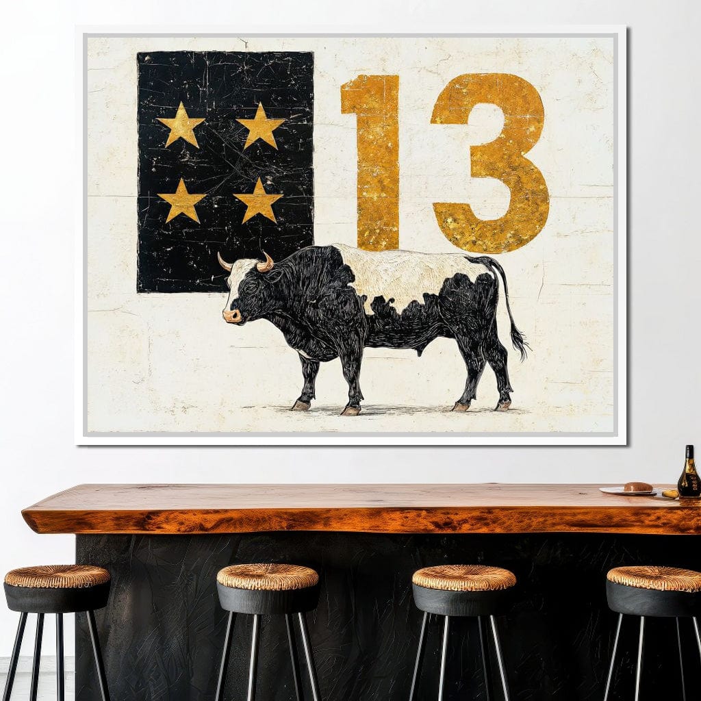 Starlit Cattle #13 Canvas Wall Art