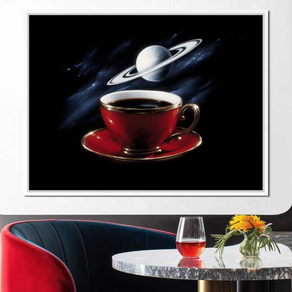 Planetary Coffee Dreamscape Canvas Wall Art