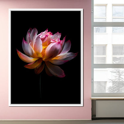 Luminous Lotus Radiant Petals Canvas Wall Art