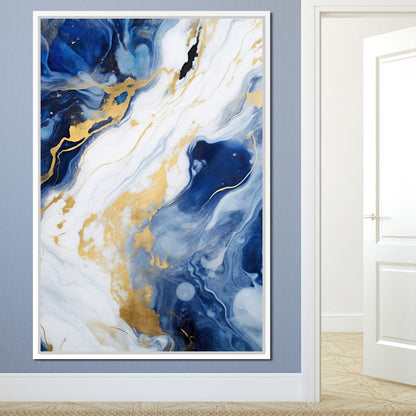 Glossy Liquid Abstraction Canvas Wall Art