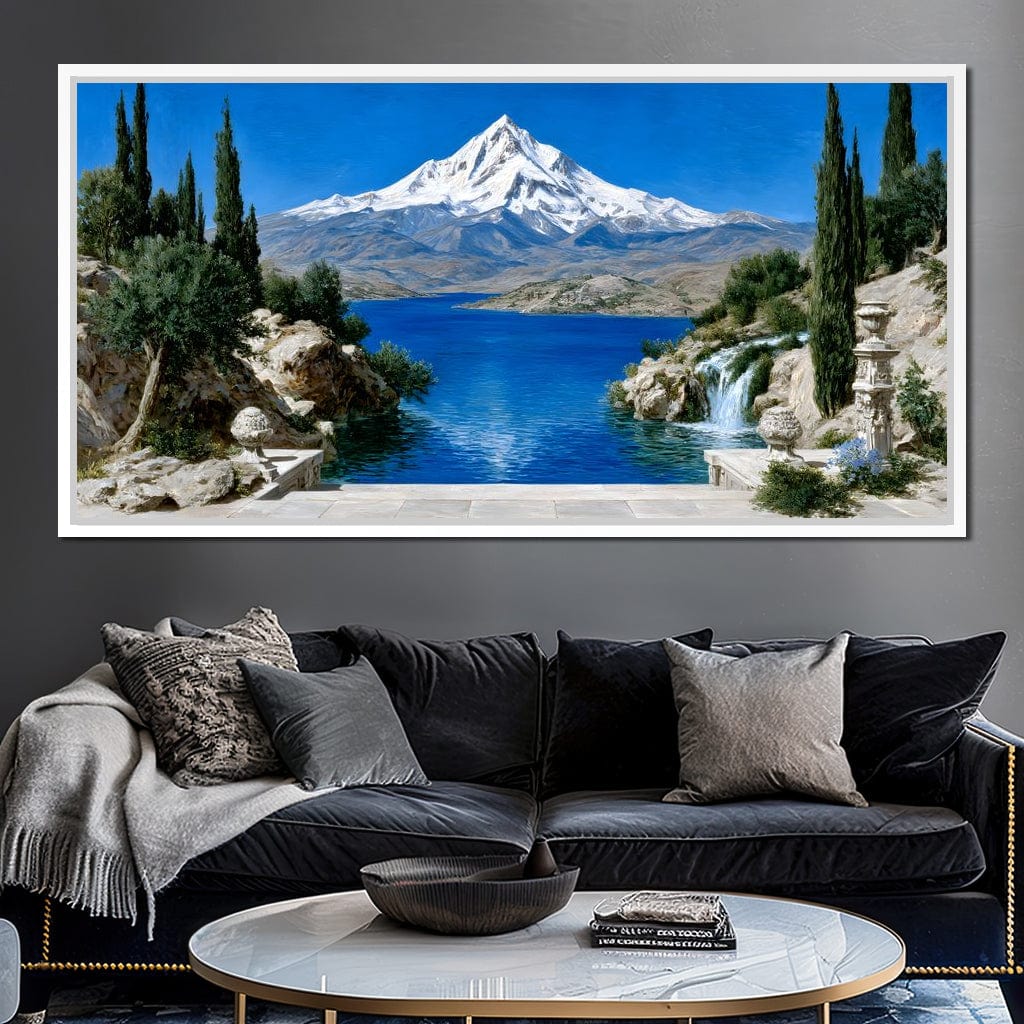 Majestic Peaks and Tranquility Canvas Wall Art