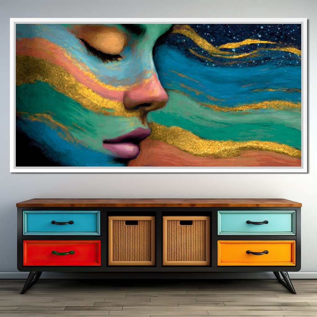 Celestial Dream Portrait Glow Canvas Wall Art