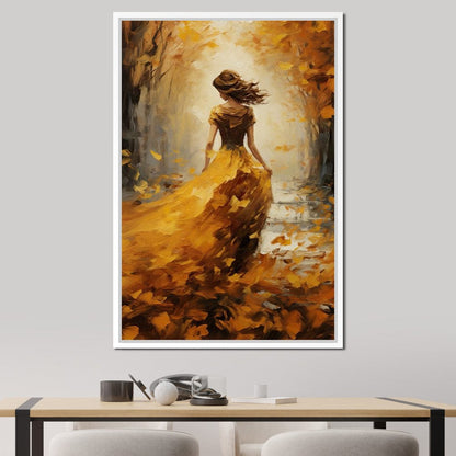 Amber Forest Promenade Canvas Wall Art