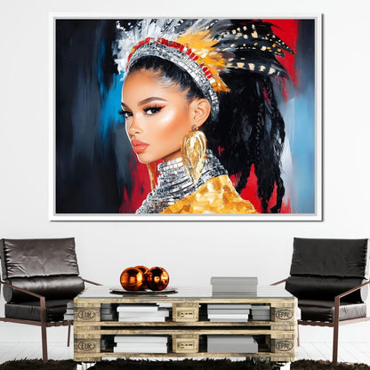 Majestic Feathered Elegance Canvas Wall Art