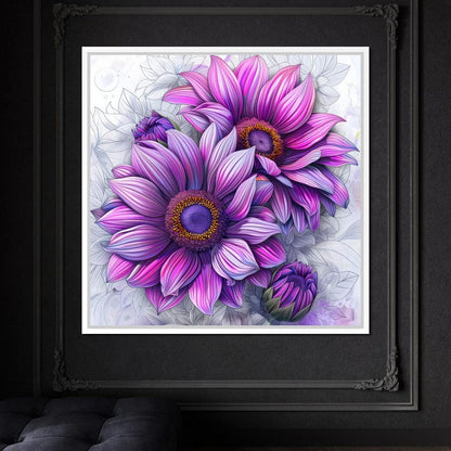 Purple Petal Parade Canvas Wall Art